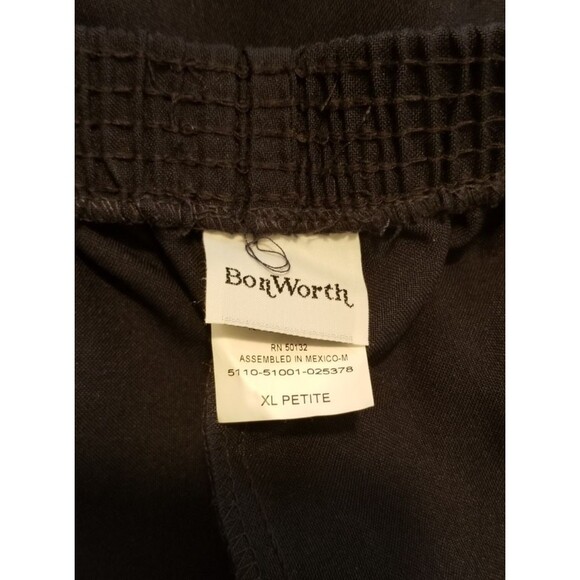 Bon Worth Women's Pants Navy Blue Elastic Waist Pockets New Tags Size Petite XL - Picture 5 of 6